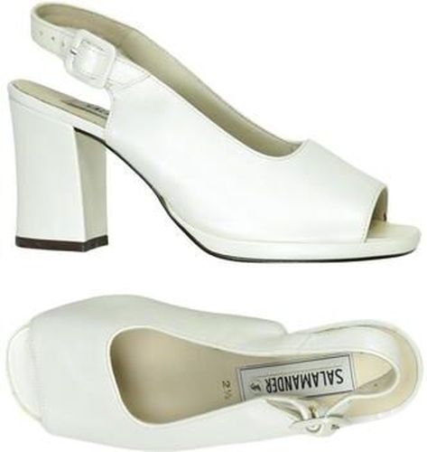 Damen Sandale, weiß, Gr. EU 35 (UK 2.5), Leder - Second Hand - Salamander - Modalova