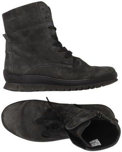 Damen Stiefelette, grau, Gr. EU 34 (US 4), Leder - Second Hand - Semler - Modalova