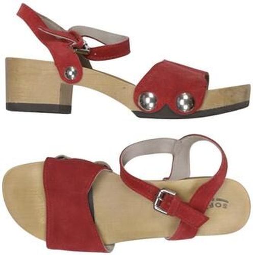 Damen Sandale, rot, Gr. EU 39, Leder - Second Hand - Softclox - Modalova
