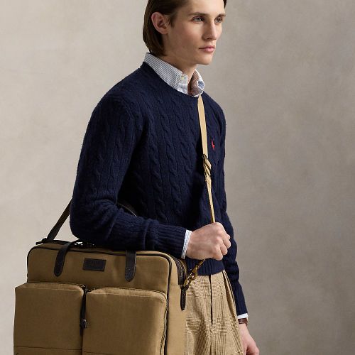 Leather-Trim Canvas Commuter Bag - Polo Ralph Lauren - Modalova