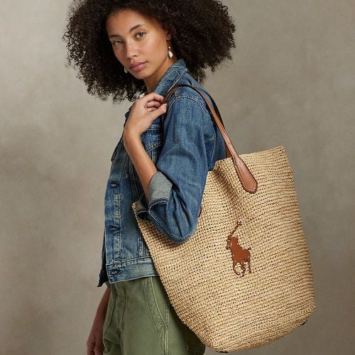 Big Pony Raffia Large Tote - Polo Ralph Lauren - Modalova