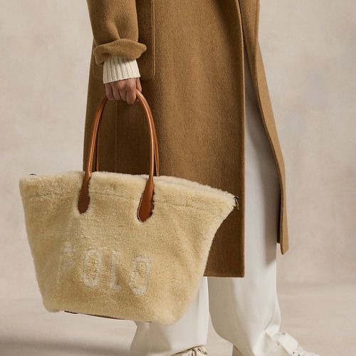 Shearling-Leather Medium Bellport Tote - Polo Ralph Lauren - Modalova