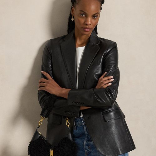 Sac Mini Shoulder Polo ID en peau lainée - Polo Ralph Lauren - Modalova