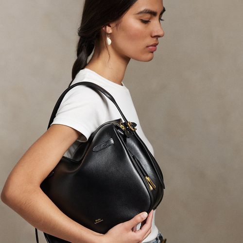 Sac sacoche Polo ID en cuir - Polo Ralph Lauren - Modalova