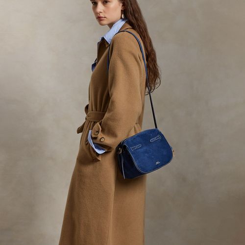 Mini-sacoche Polo ID en daim - Polo Ralph Lauren - Modalova