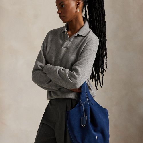 Cabas moyen Polo Play en daim - Polo Ralph Lauren - Modalova