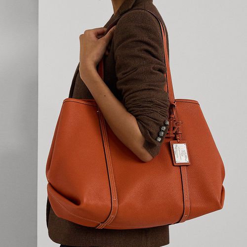 Pebbled Leather Large Emerie Tote Bag - Lauren - Modalova