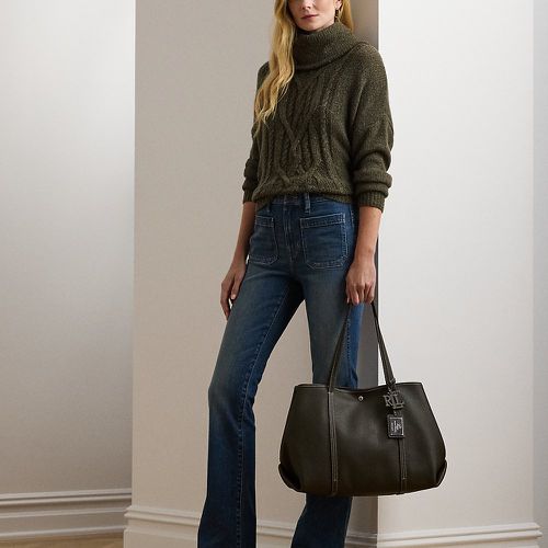 Pebbled Leather Large Emerie Tote Bag - Lauren - Modalova