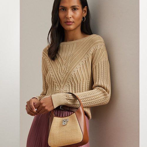 Raffia Small Tanner Shoulder Bag - Lauren - Modalova