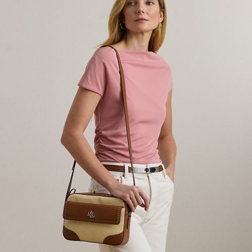 Straw & Leather Medium Marcy Camera Bag - Lauren - Modalova