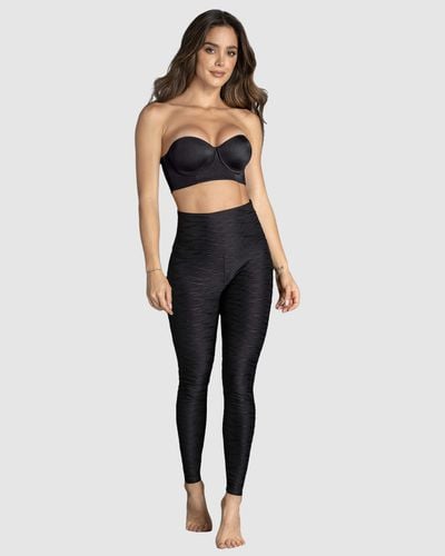 Figurformende Shaping Leggings mit flacher-Bauch-Effekt aus strukturiertem Mater - Leonisa - Modalova