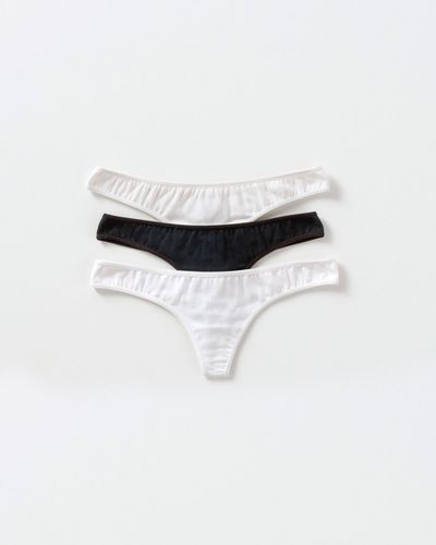 Pack Stretch Cotton Low-Rise Thong Knickers - Leonisa - Modalova