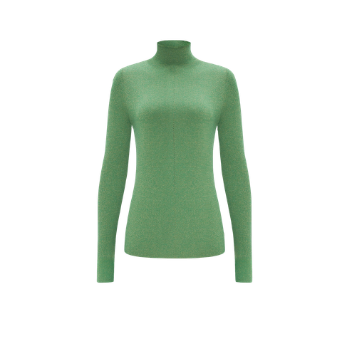 METALLIC WOOL TURTLENECK TOP - CRUSH Collection - Modalova