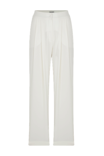 Tina Crepe Trousers in Blanche - Nazli Ceren - Modalova