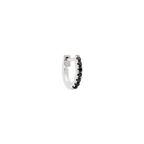 HUGGIE BLACK DIAMOND & WHITE GOLD - 8mm - ENNUI - Modalova