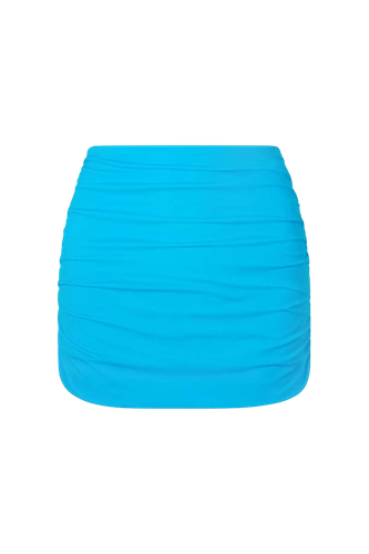 Martini' Gathered Mini Skirt - Aqua - Cin Cin - Modalova