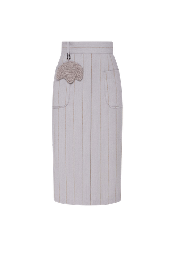 Midi Skirt in Striped Print - Malva Florea - Modalova