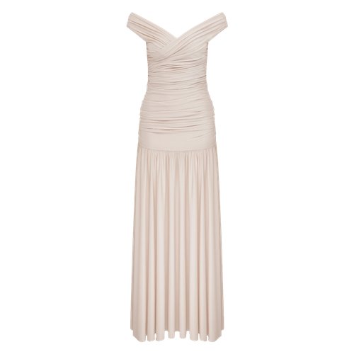 Purley Jersey Long Dress in Cuban Sand - Nazli Ceren - Modalova