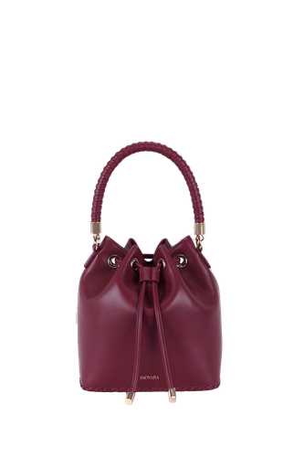 SAONARA BUCKET BERRY LEATHER - Saonara - Modalova