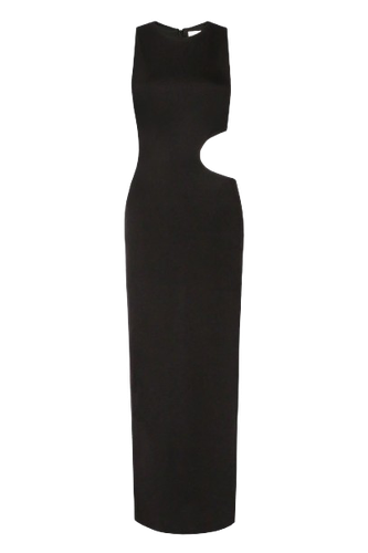 Nicole Black Cutout Dress - Lora Istanbul - Modalova