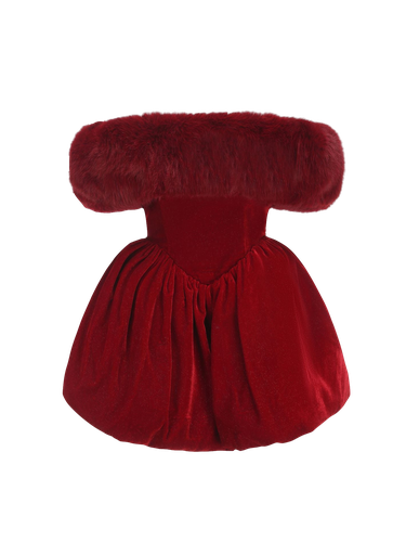 Candice Velvet Dress (Red) - Nana Jacqueline - Modalova