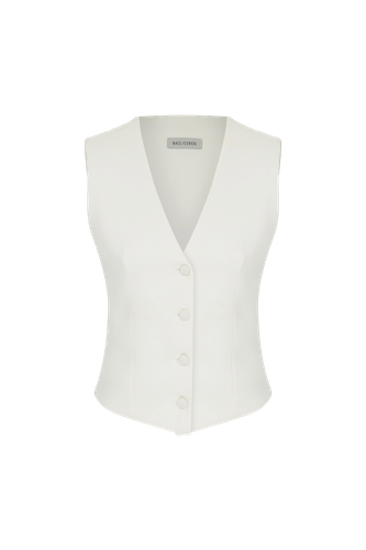 Brita Vest in Blanche - Nazli Ceren - Modalova