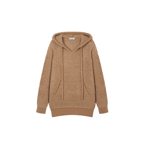 HOODED TEDDY BOUCLÉ CASUAL SWEATSHIRT - CRUSH Collection - Modalova