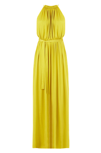ASOKA long flowing lime yellow dress - UNDRESS - Modalova