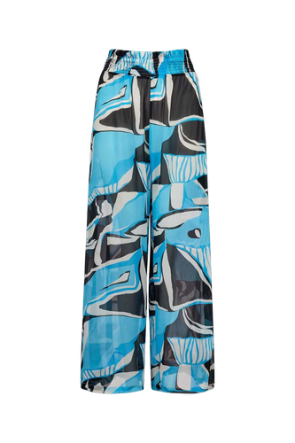 Mission' Shirred Palazzo Pants - Artifice Aqua - Cin Cin - Modalova