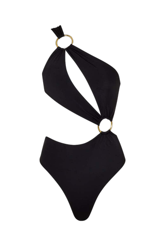 Spectacle' Cut Out Swimsuit - Black - Cin Cin - Modalova