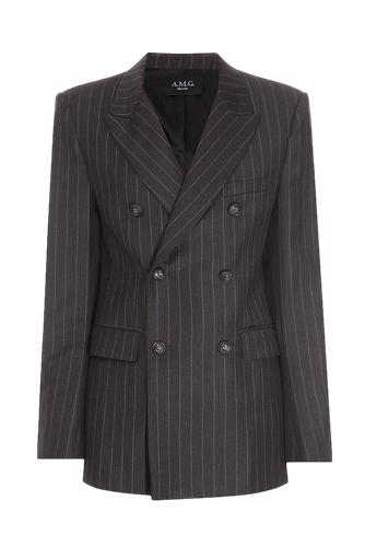 Striped Wool Jacket - A.M.G - Modalova