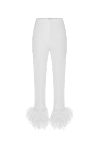 Reneta - Trousers With Ostrich Feathers - ILA - Modalova