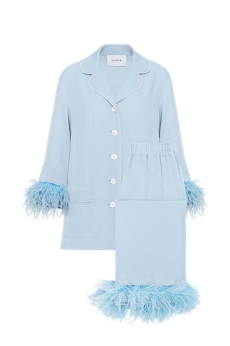 Party Pajamas Set With Detachable Feathers In Light Blue - Sleeper - Modalova