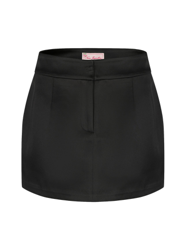 Elle Satin Mini Skirt (Black) - Nana Jacqueline - Modalova