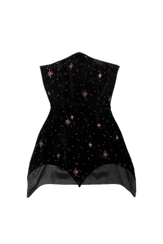 ©Swarovski starry night crystals velvet mini dress - Compte Spain - Modalova
