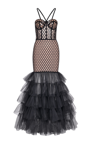 Sensual dress made of tulle with diamonds - Lily Was Here - Modalova