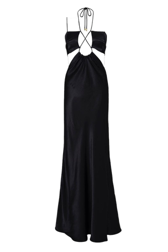 Storm' Cut Out Maxi Dress - Black - Cin Cin - Modalova