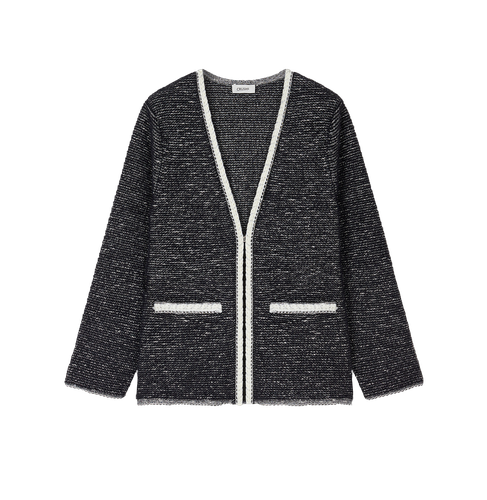 BOUCLÉ JACQUARD LONG JACKET - CRUSH Collection - Modalova