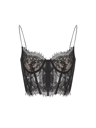 Audrina Lace Top (Black) - Nana Jacqueline - Modalova