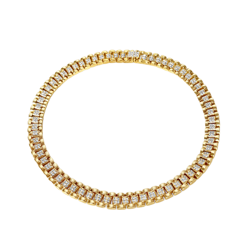 Cubic Zirconia Watch Band Necklace - Anisa Sojka - Modalova