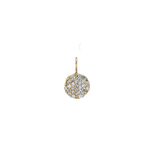 Petite Round Gold & Pavé Diamond Charm - Ali Grace Jewelry - Modalova