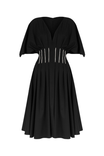 Black Rhinestone Dress - F.ILKK - Modalova