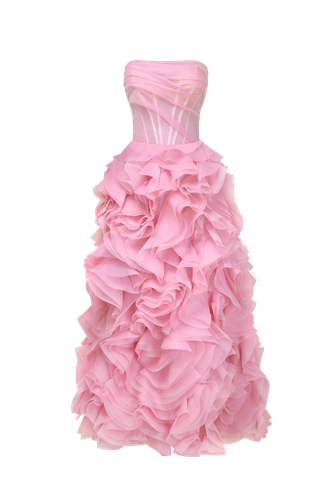 Voluminous rose appliques maxi dress, Garden of Eden - Milla - Modalova