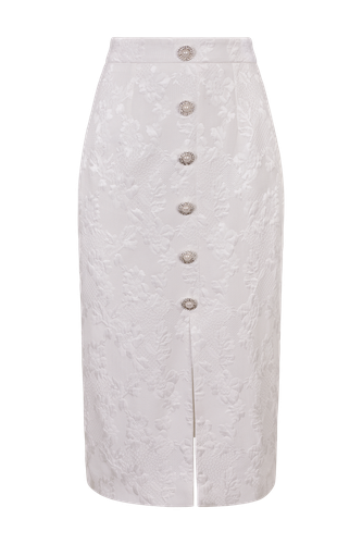Nº08 Midi skirt with jewel buttons - ANCOST - Modalova
