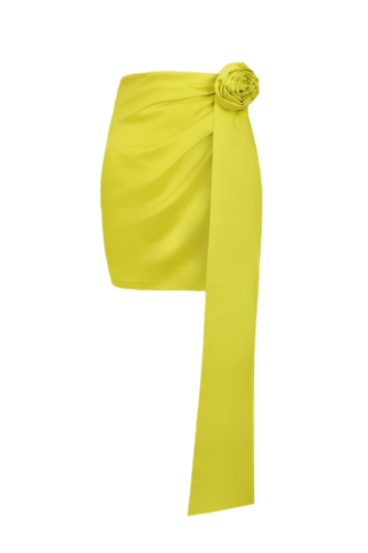 Maia Green Flower Skirt - Lora Istanbul - Modalova