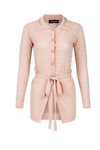Baby Cashmere Shirt With Embroidery - ANDREEVA - Modalova