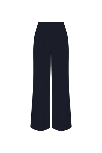 Tina Linen Trousers in Dark Navy - Nazli Ceren - Modalova