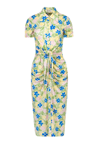 Tie-front Stretch-jersey Dress in Meadow print - JAAF - Modalova