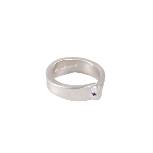 Black Diamond & Sterling Silver Overlap Ring - Ali Grace Jewelry - Modalova