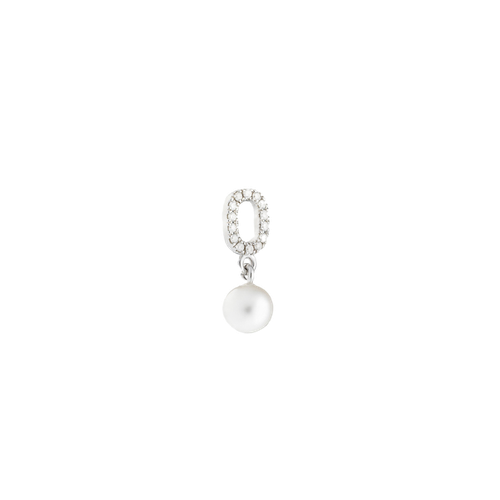 DIAMOND & PEARL PENDANT - WHITE GOLD | Women's Earrings - ENNUI - Modalova